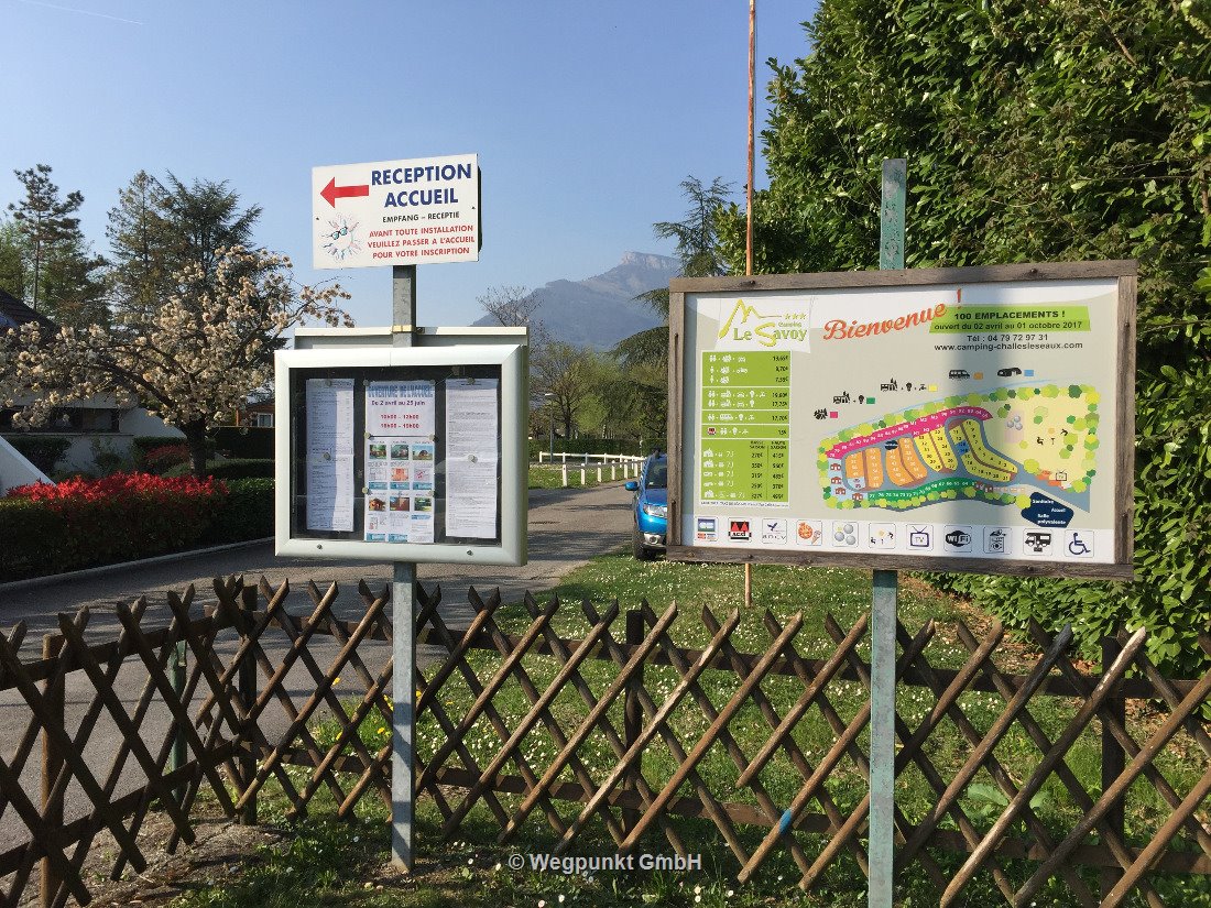 Der Eingang zum Camping
